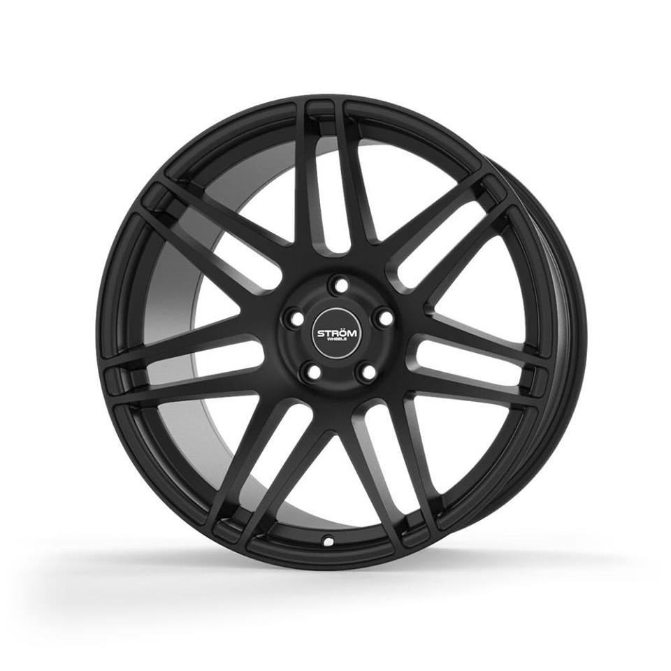 NEW 19  STROM STR3 ALLOY WHEELS IN SATIN BLACK WITH DEEP CONCAVE 10  REARS